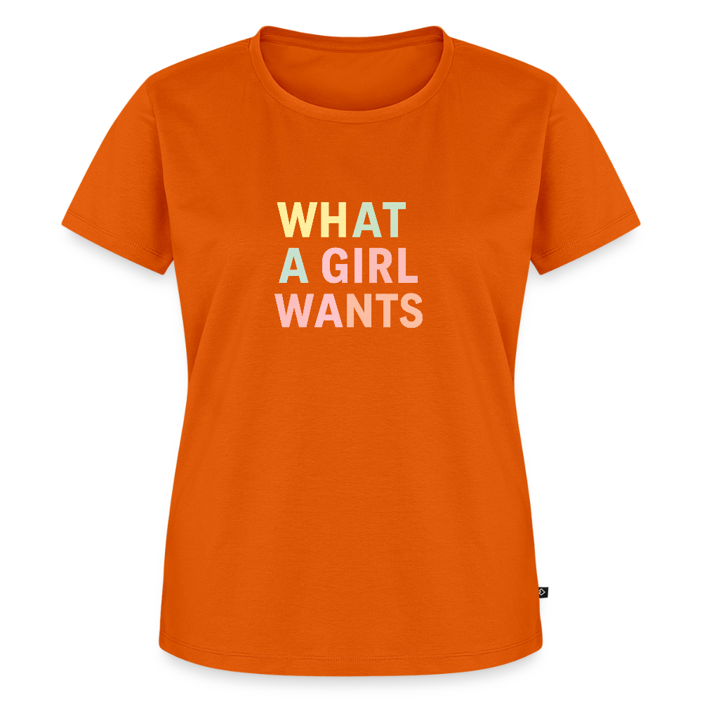 Frauen Premium T-Shirt "what a girl wants" - Orange 