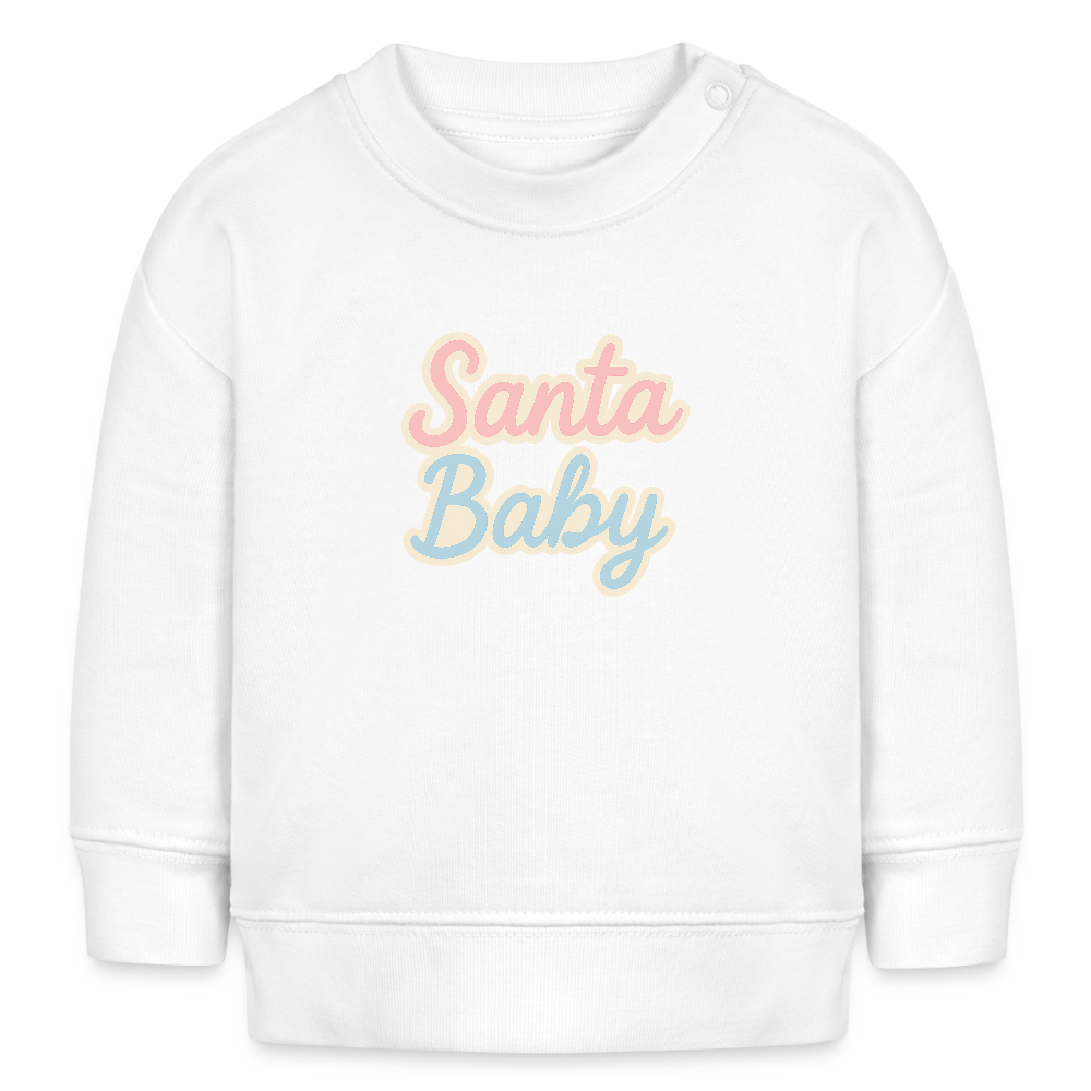 Kids Bio-Sweatshirt "Santa Baby" - Weiß