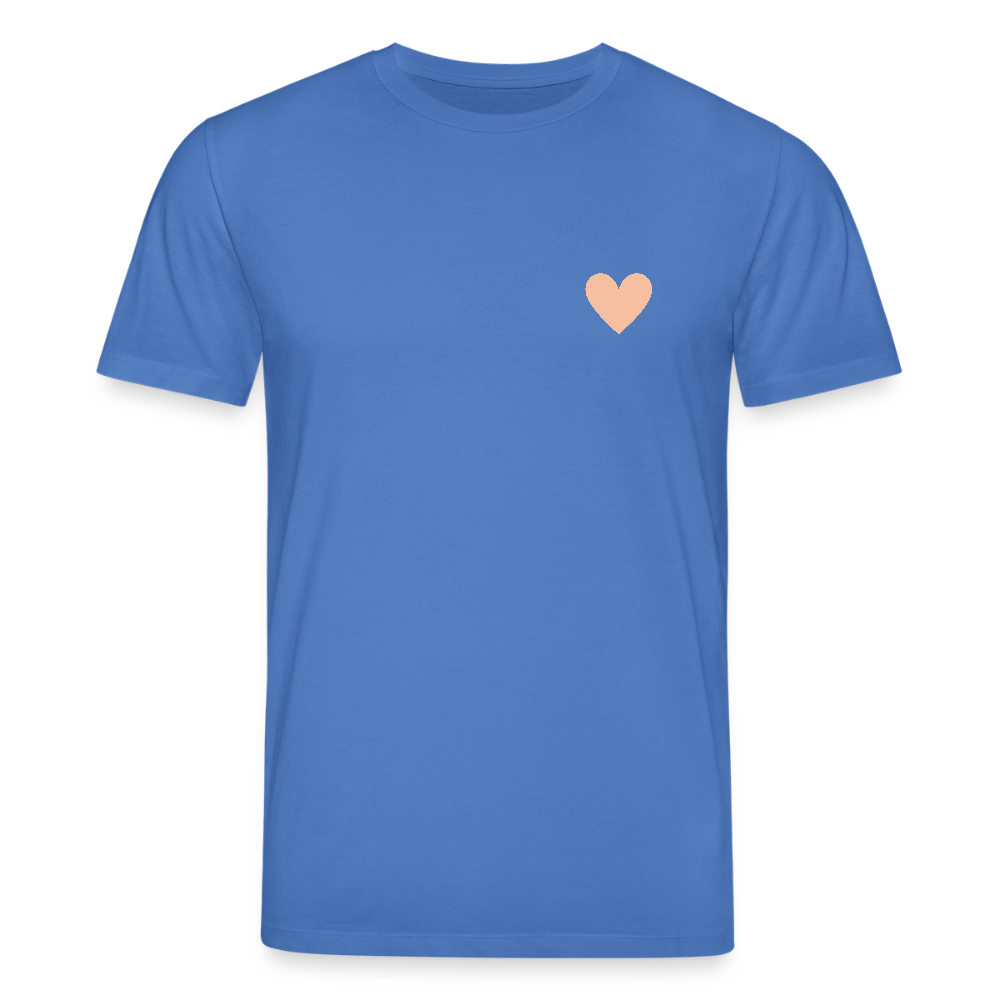 Unisex Bio-T-Shirt "Herz an Herz" - Achtsames Blau