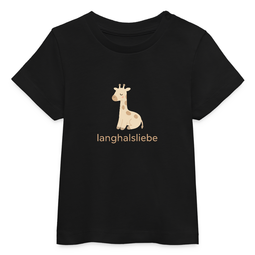 Baby Bio-T-Shirt "Giraffe" - Schwarz