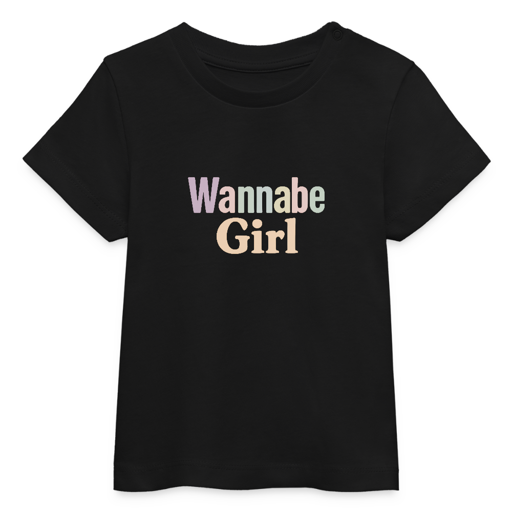 Baby Bio-T-Shirt "Wannabe Girl" - Schwarz