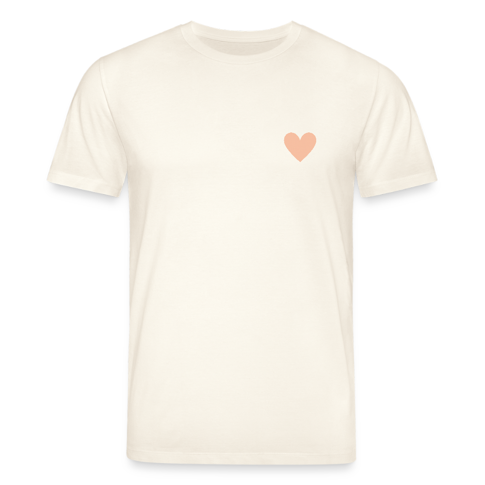 Unisex Bio-T-Shirt "Herz an Herz" - Naturweiß 