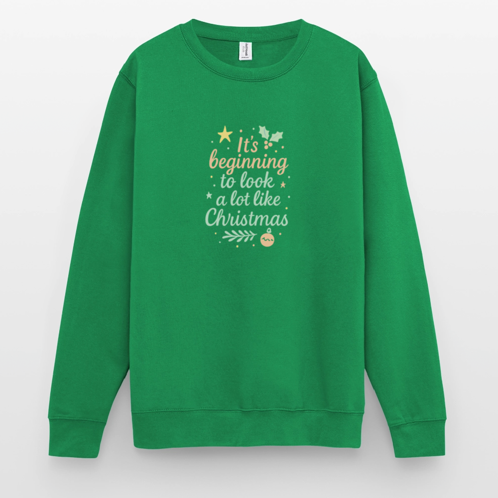 Unisex Pullover "It's beginning to look like Christmas" - Kelly Green