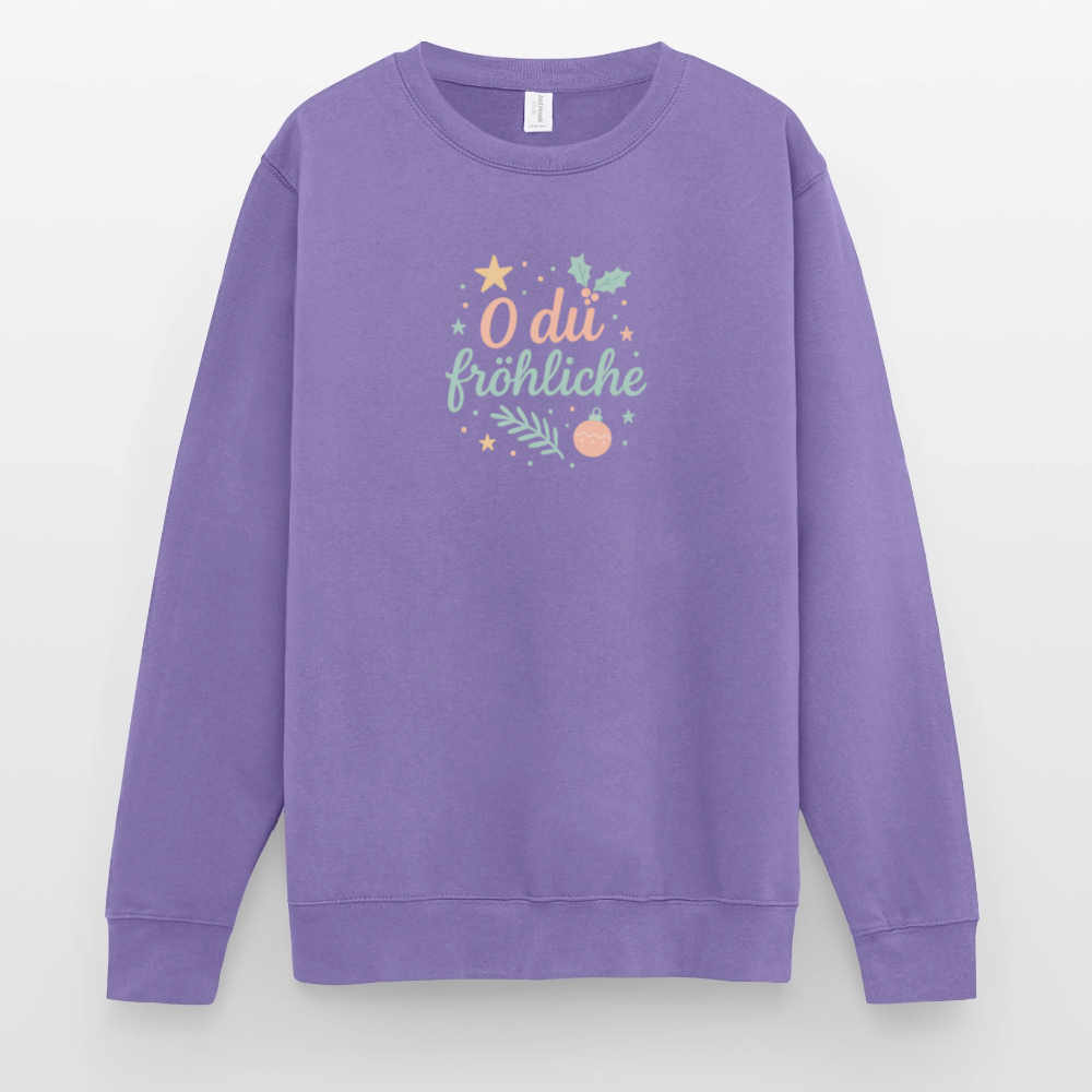 Unisex Pullover "O du fröhliche" - Lavendel