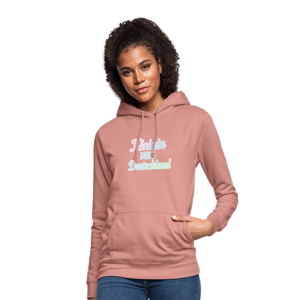Frauen Hoodie "Königin von Deutschland" - Altrosa