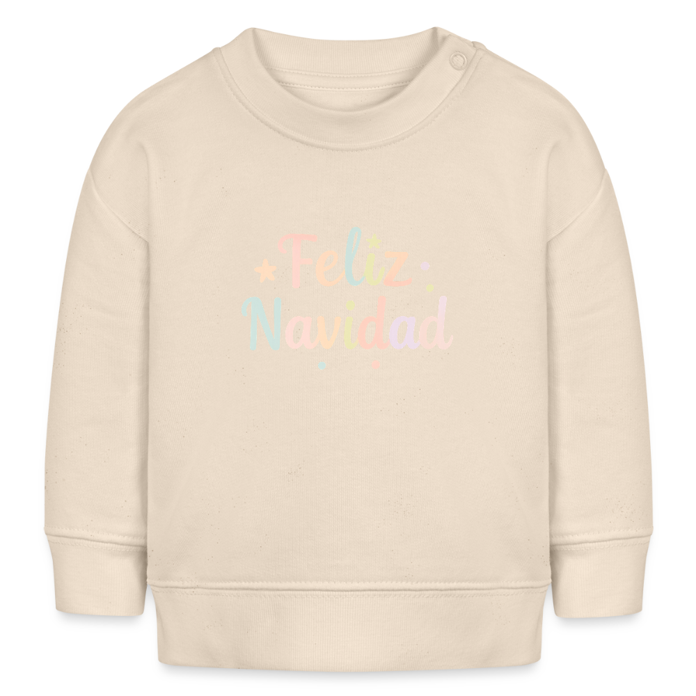 Bio-Sweatshirt "Feliz Navidad" - Weißgrau