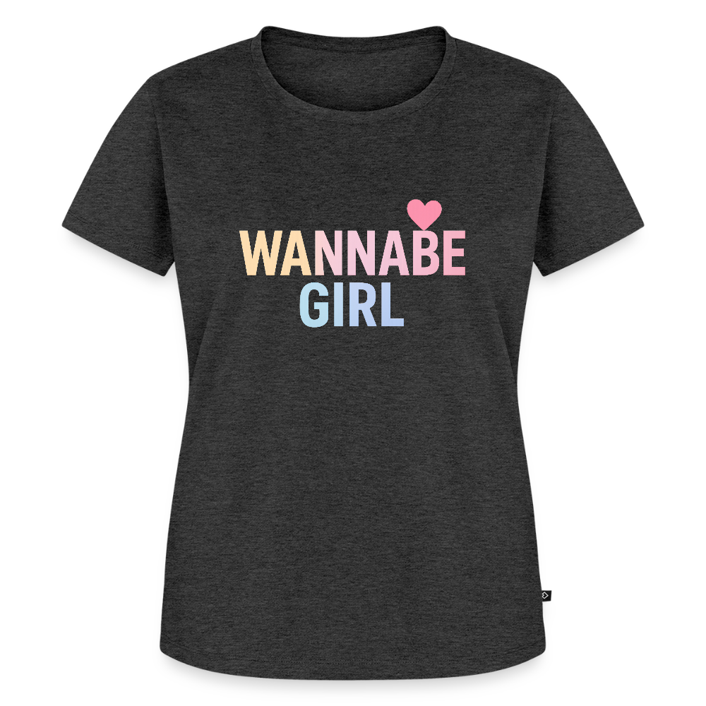Frauen Premium T-Shirt "Wannabe Girl" - Anthrazit meliert