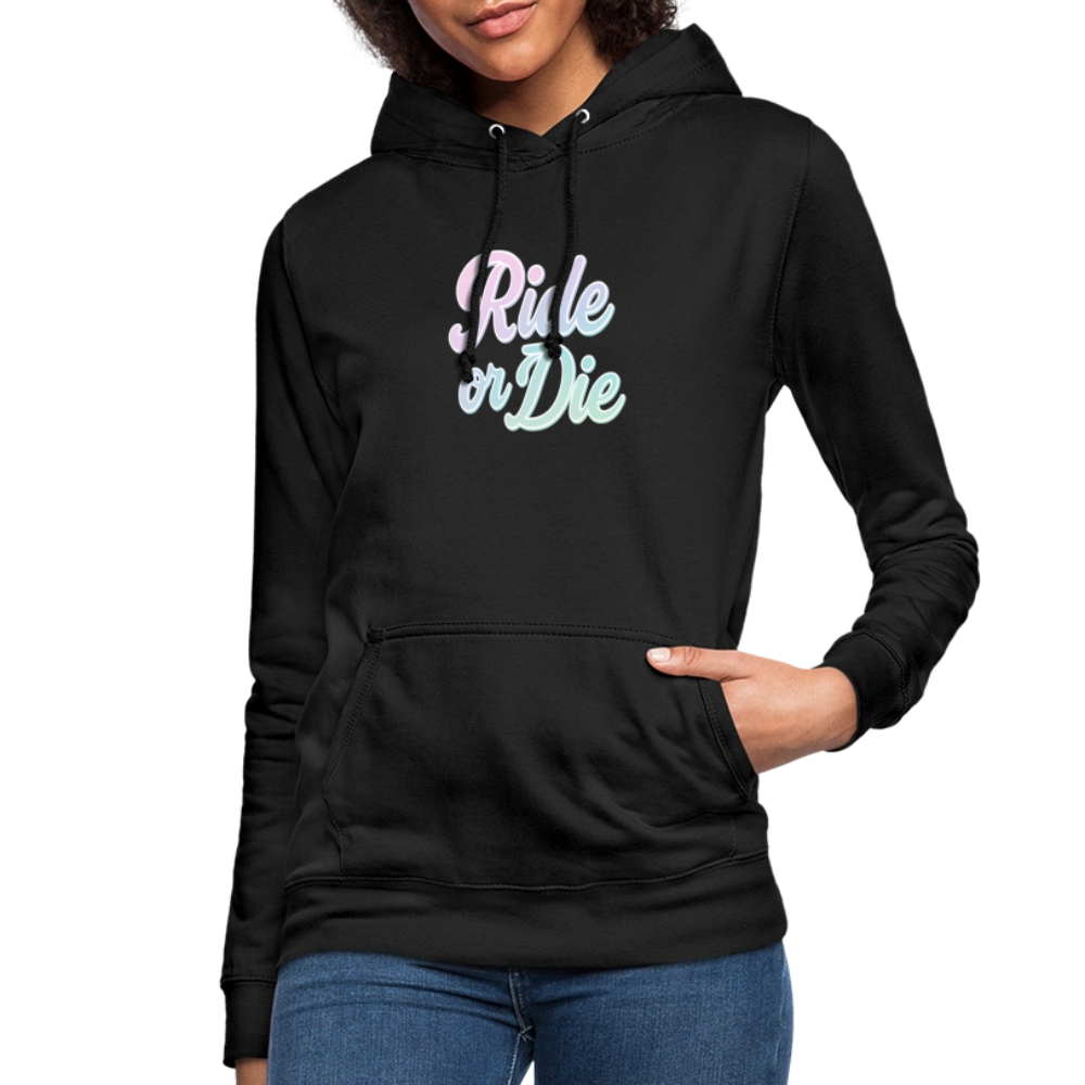 Frauen Hoodie "Ride or Die" - Schwarz