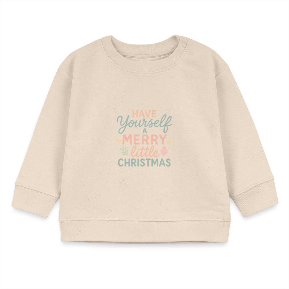 Bio-Sweatshirt "Have Yourself a Merry Little Christmas" - Weißgrau