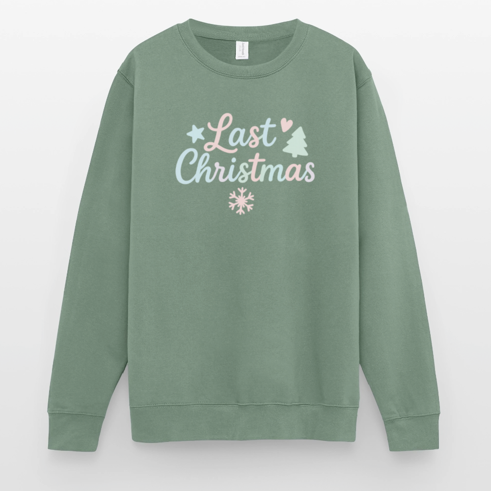 Unisex Pullover "Last Christmas" - Graugrün