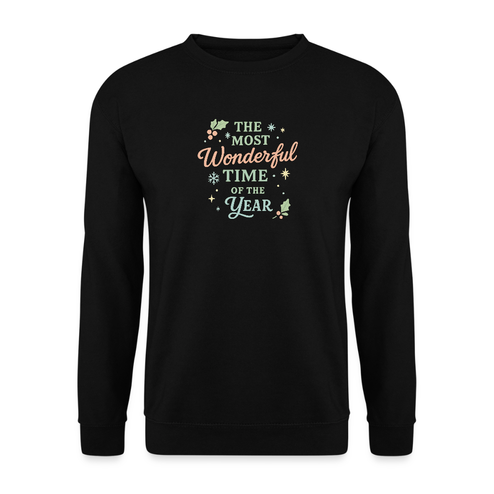 Unisex Pullover "The Most Wonderful Time" - Schwarz