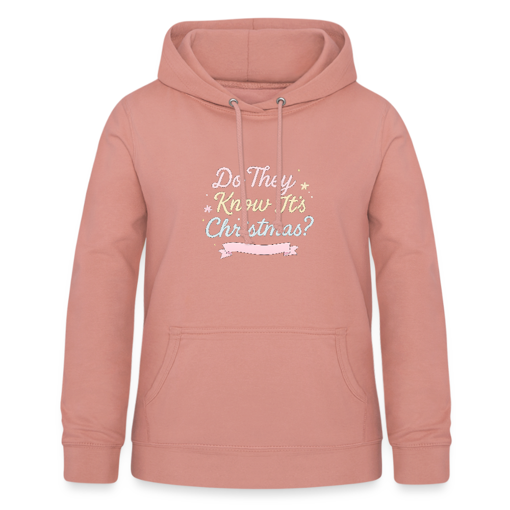 Frauen Hoodie "Do They Know It's Christmas?" - Altrosa