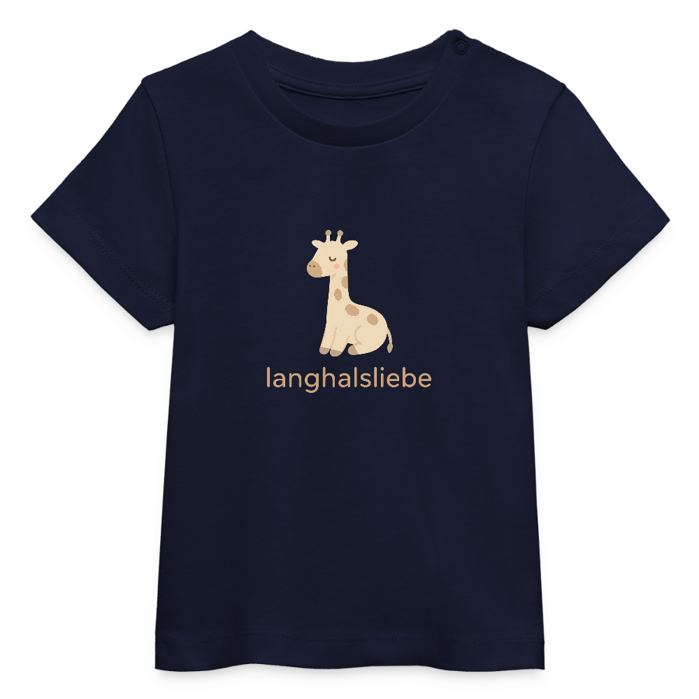 Baby Bio-T-Shirt "Giraffe" - Navy