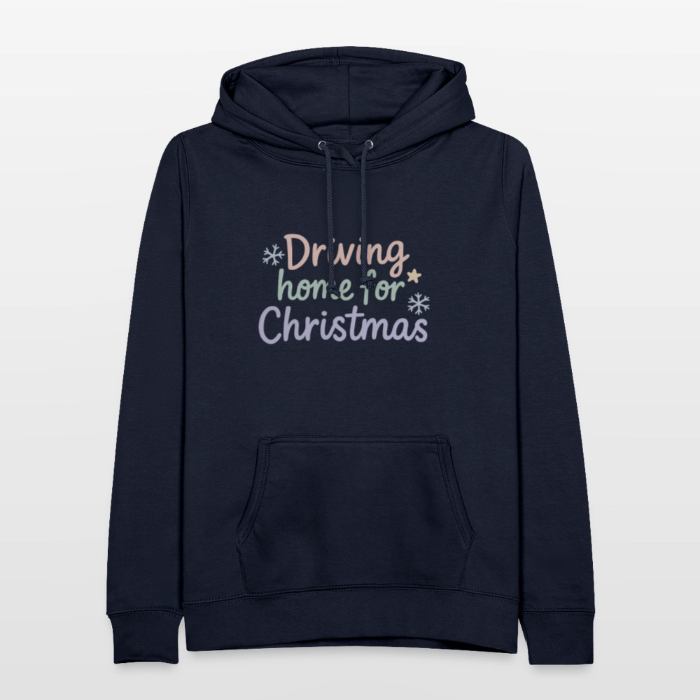 Frauen Hoodie "Driving home for Christmas" - Navy