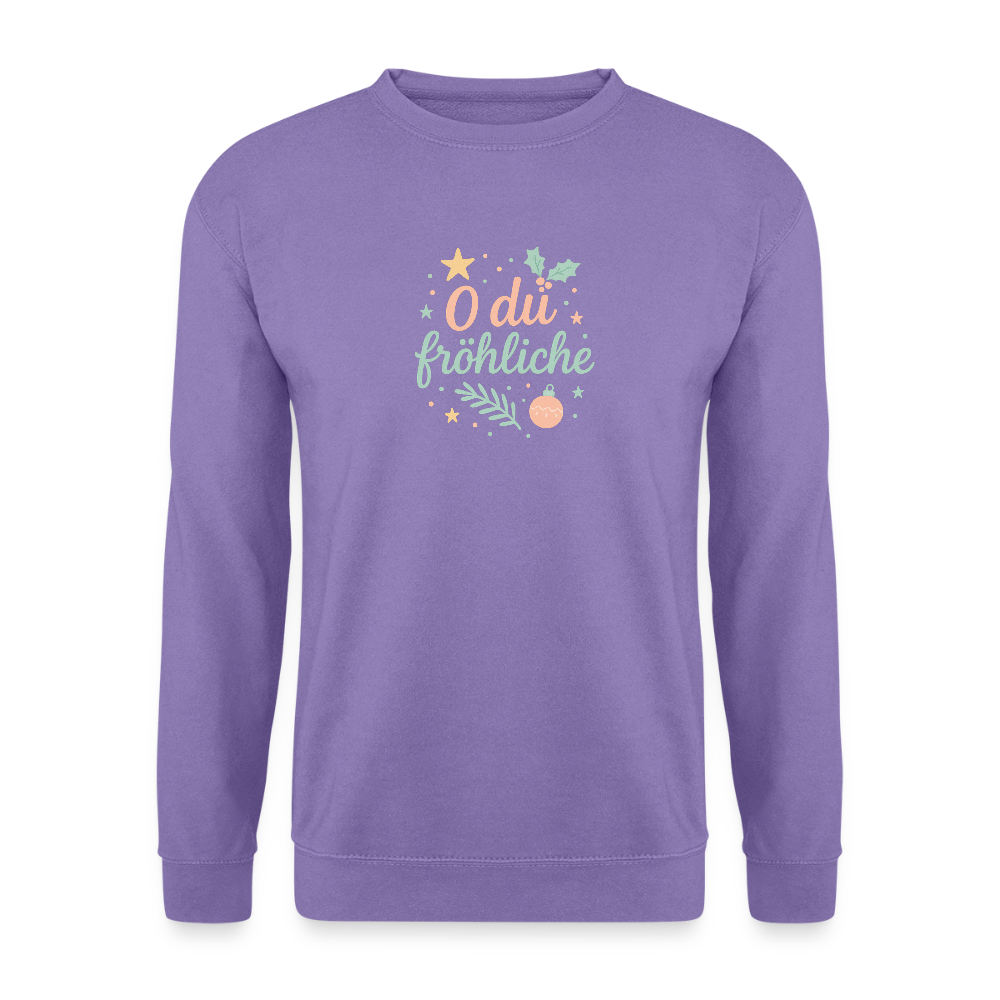 Unisex Pullover "O du fröhliche" - Lavendel