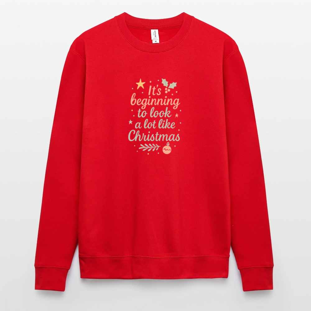 Unisex Pullover "It's beginning to look like Christmas" - Rot