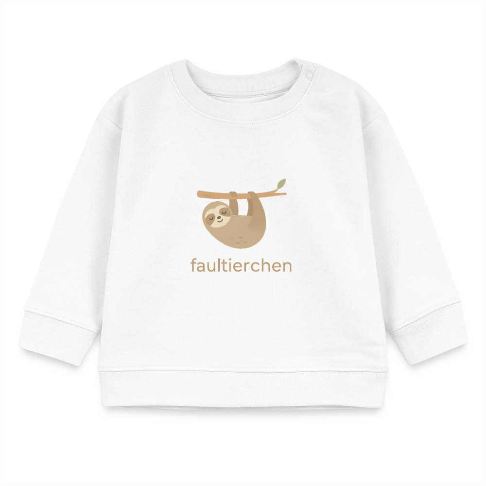 Bio-Sweatshirt "Faultier" - Weiß