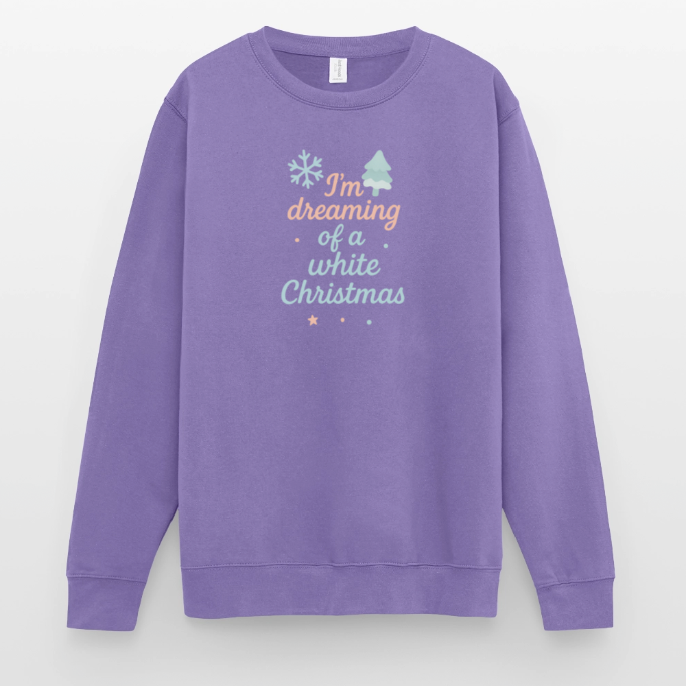 Unisex Pullover "White Christmas" - Lavendel