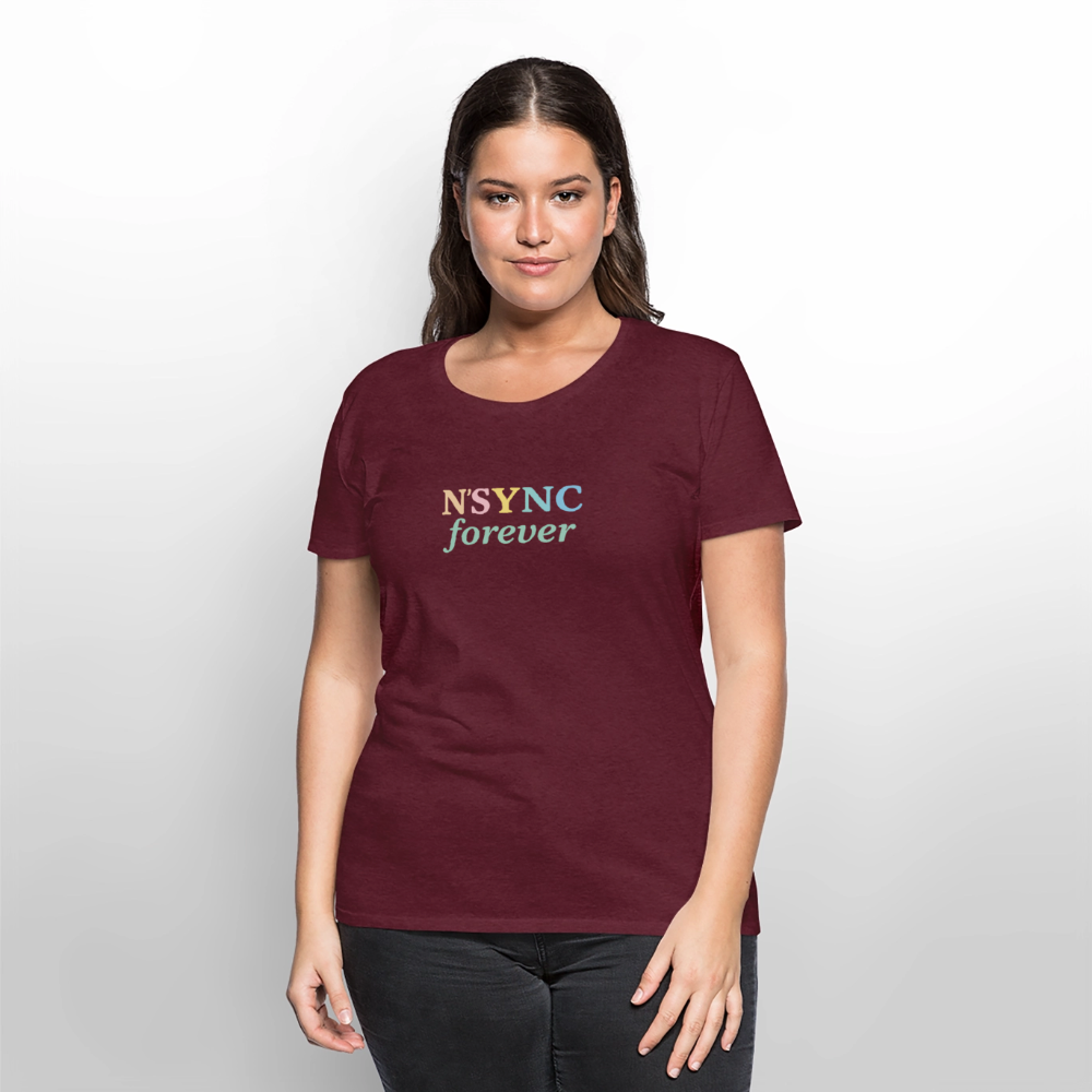 Frauen Premium T-Shirt "N'SYNC forever" - Burgunderrot