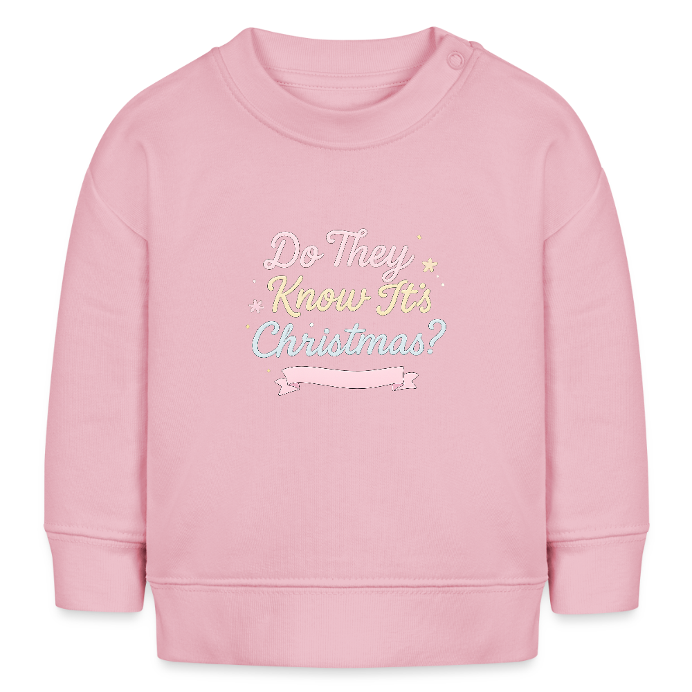 Bio-Sweatshirt "DoThey Know It's Christmas?" - Hellrosa