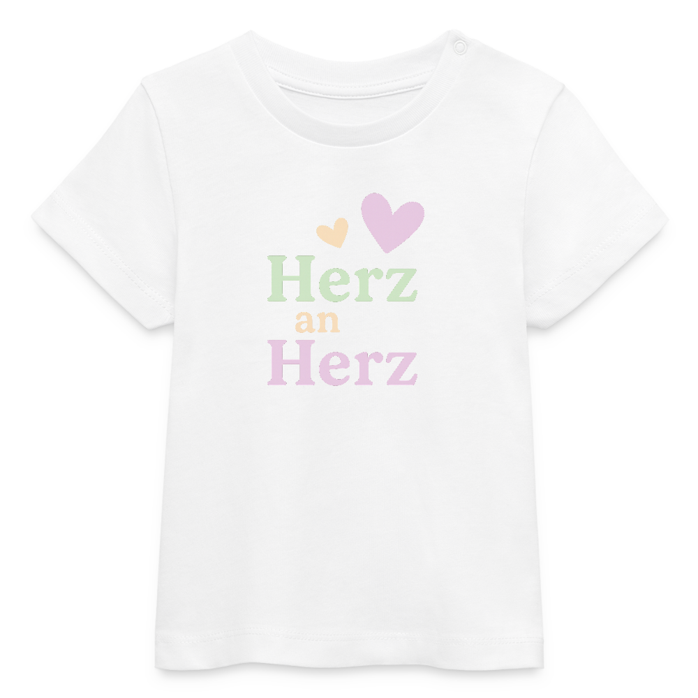Baby Bio-T-Shirt "Herz an Herz" - Weiß
