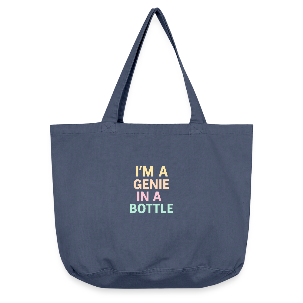 Vintage-Washed Shopper "genie in a bottle" - Vintage Denim