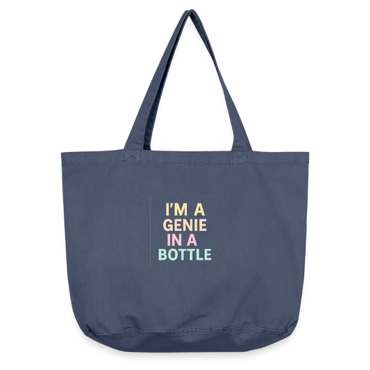 Vintage-Washed Shopper "genie in a bottle" - Vintage Denim