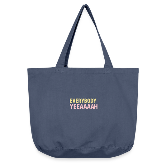 Vintage-Washed Shopper "everybody" - Vintage Denim