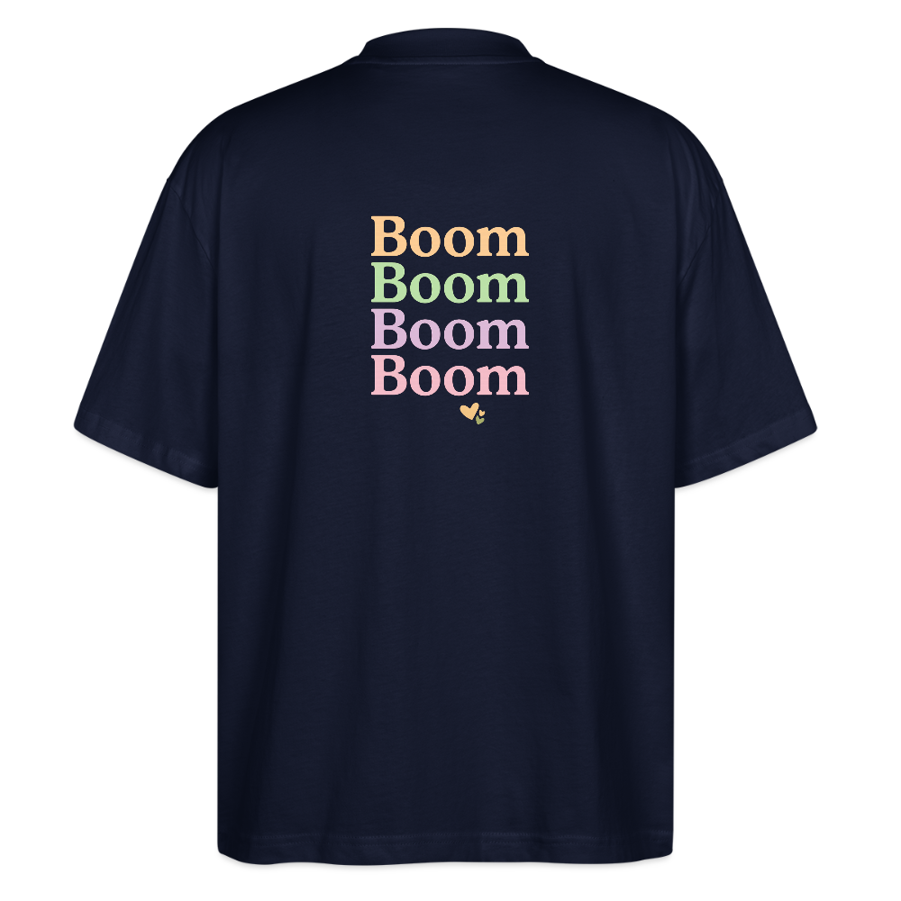 Oversized Shirt "Boom Boom Boom Boom" - Navy