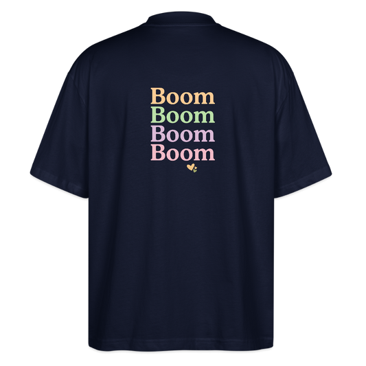 Oversized Shirt "Boom Boom Boom Boom" - Navy