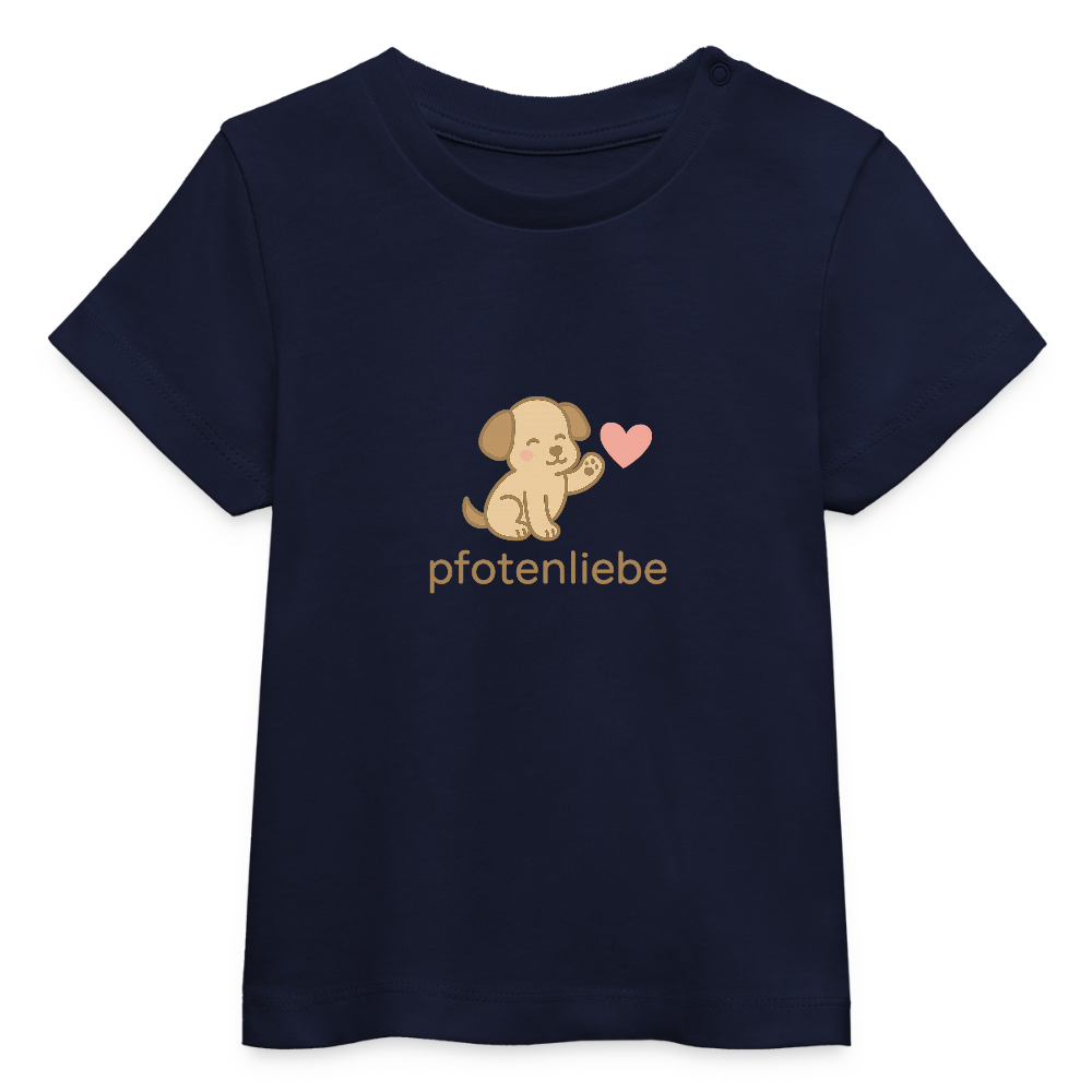 Baby Bio-T-Shirt "Hund" - Navy