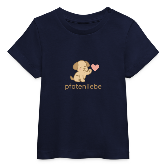Baby Bio-T-Shirt "Hund" - Navy