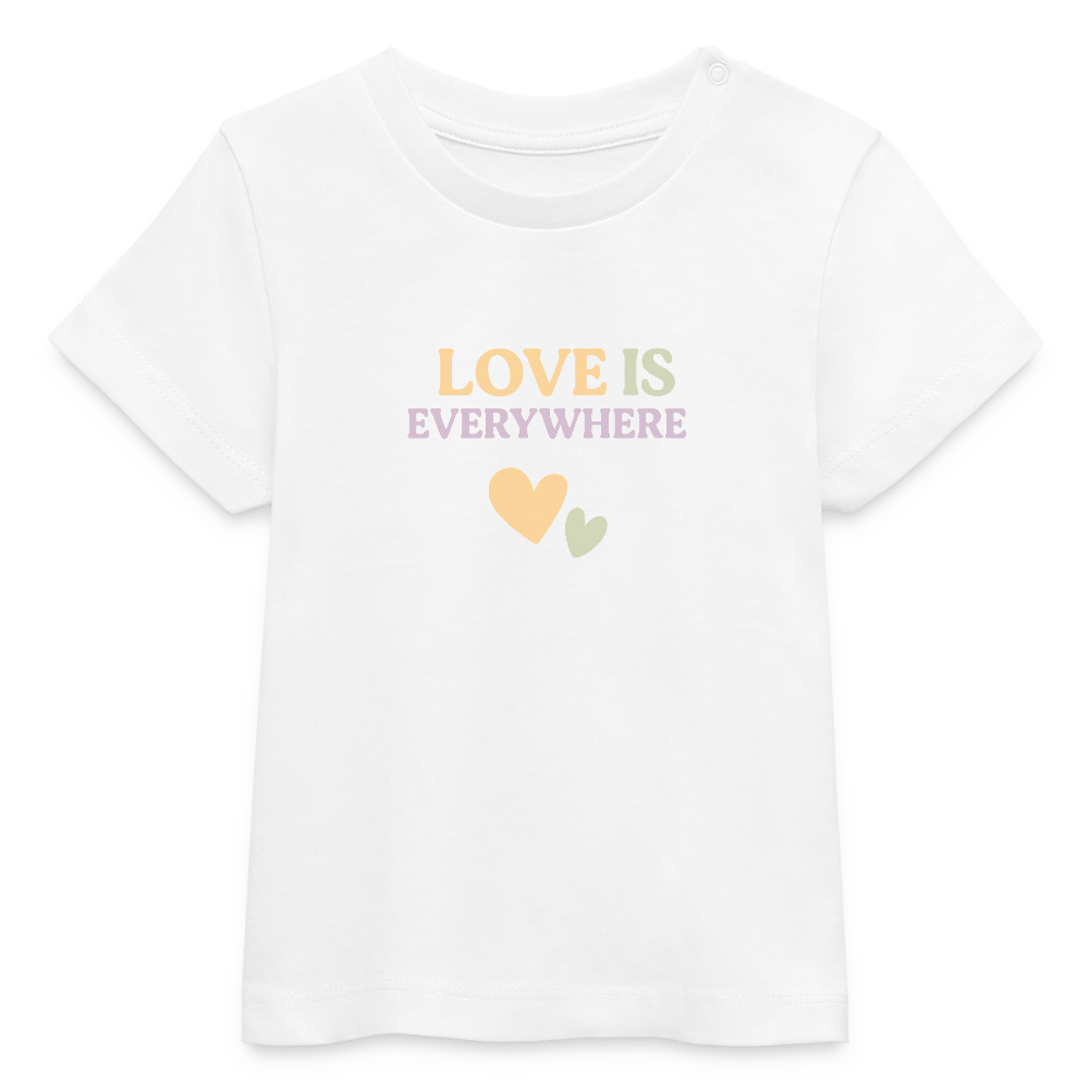 Baby Bio-T-Shirt "Love is everywhere" - Weiß
