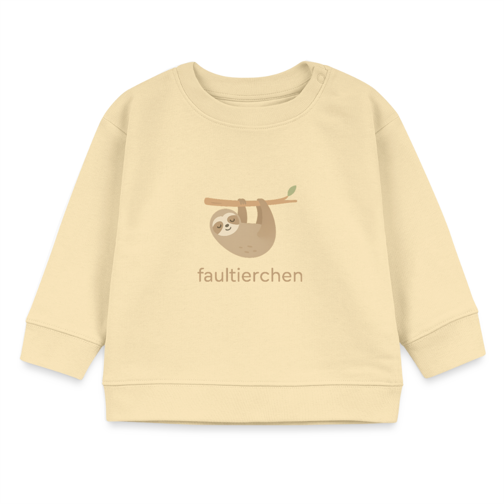 Bio-Sweatshirt "Faultier" - Creme