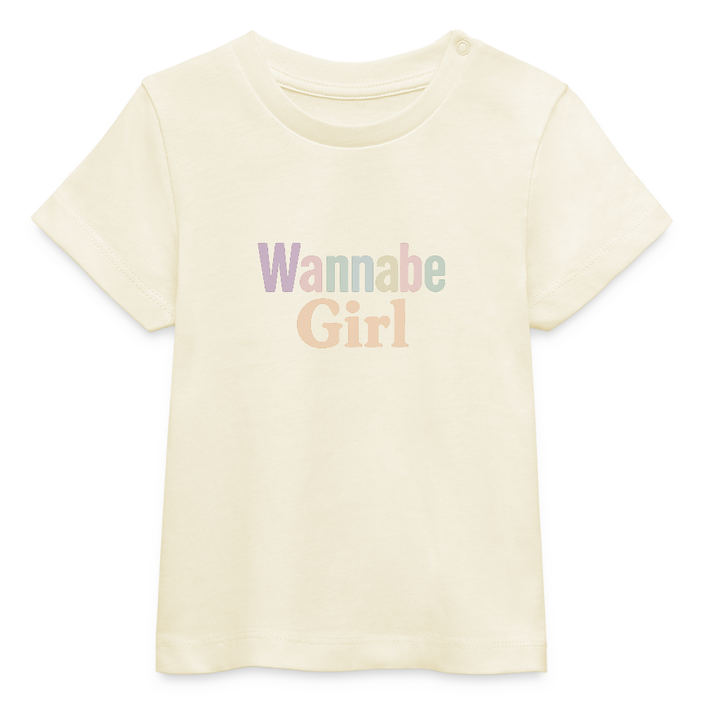 Baby Bio-T-Shirt "Wannabe Girl" - Weißgrau