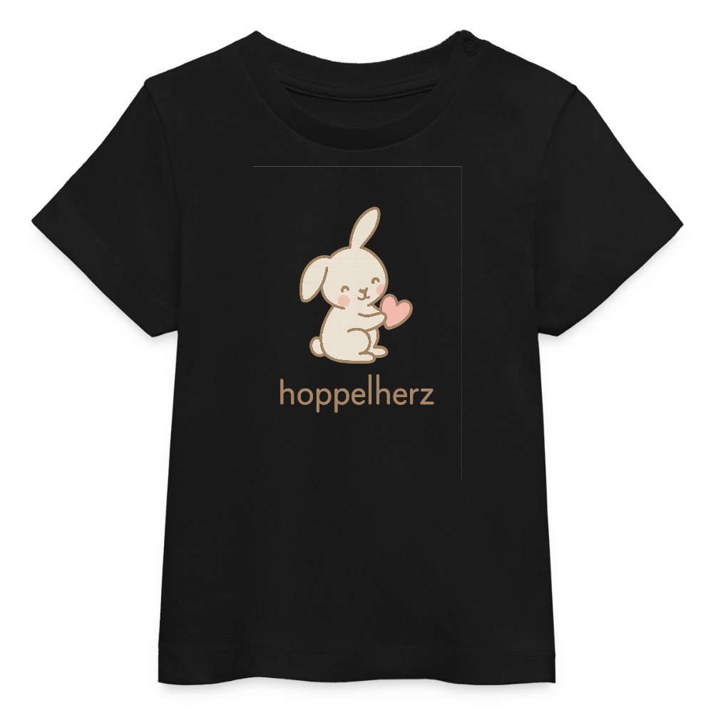 Baby Bio-T-Shirt "Hase" - Schwarz