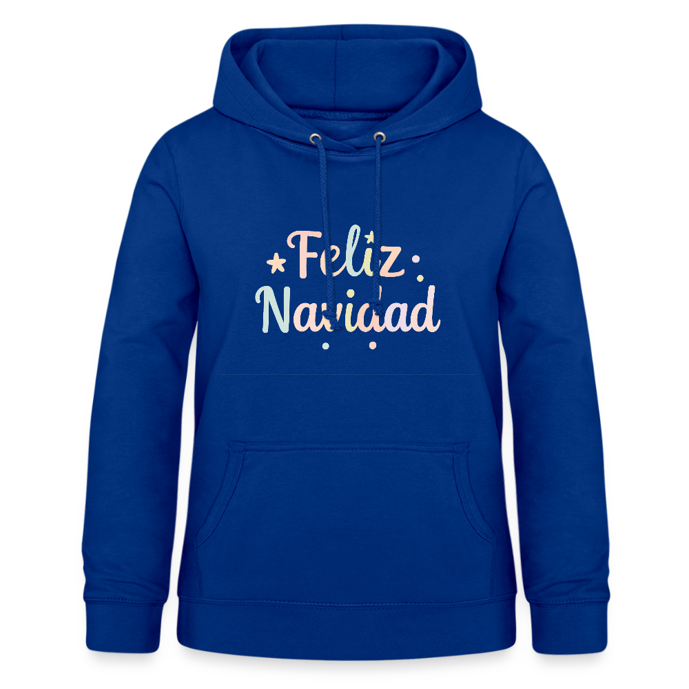 Frauen Hoodie "Feliz Navidad" - Royalblau