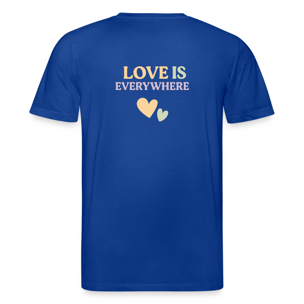 Unisex Bio-T-Shirt "Love is everywhere" - Dunkelblau