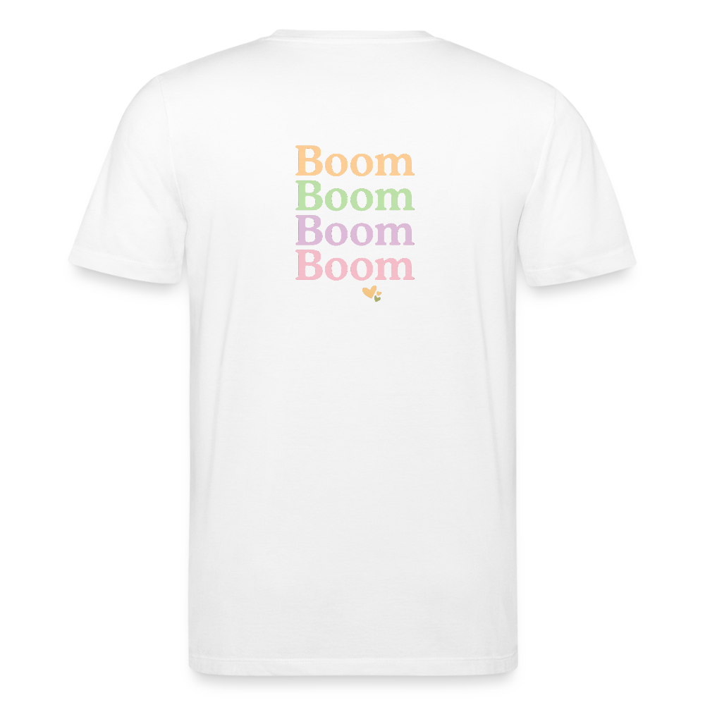 Unisex Bio-T-Shirt "Boom Boom Boom Boom" - Weiß