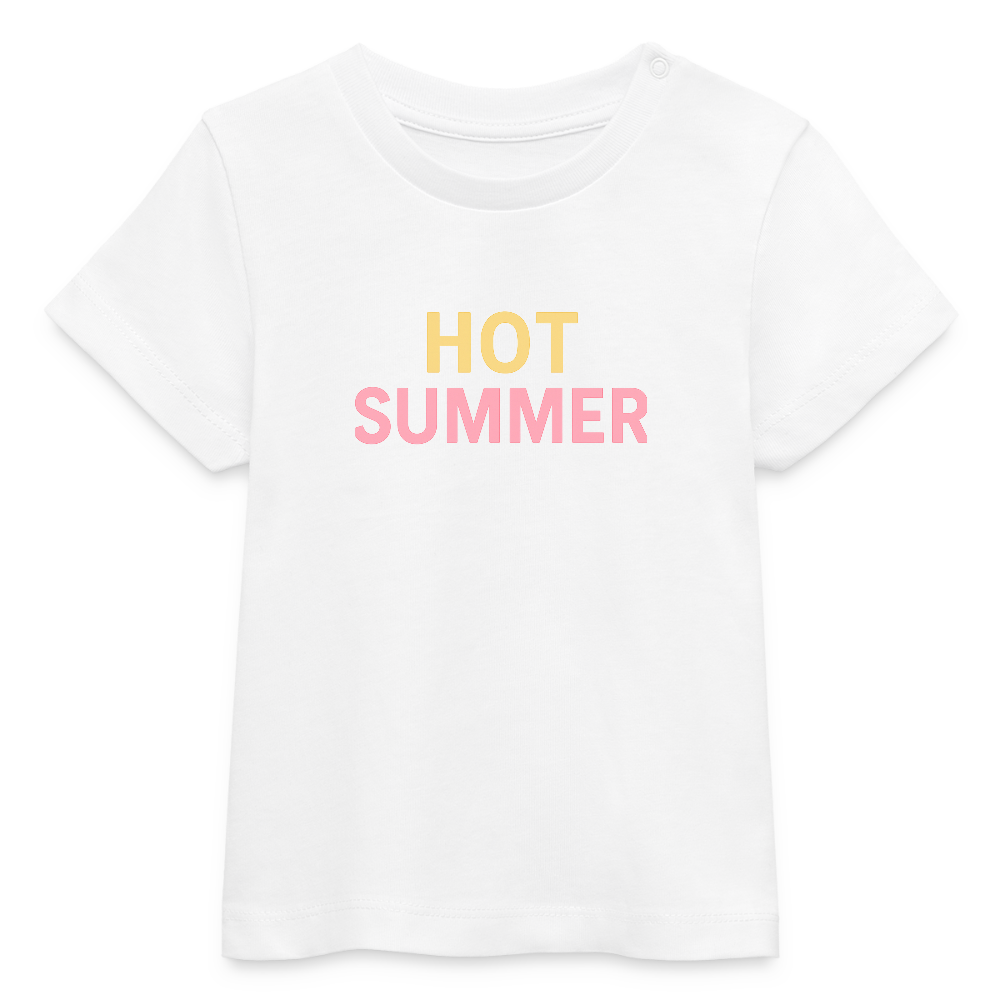 Baby Bio-T-Shirt "hot summer" - Weiß