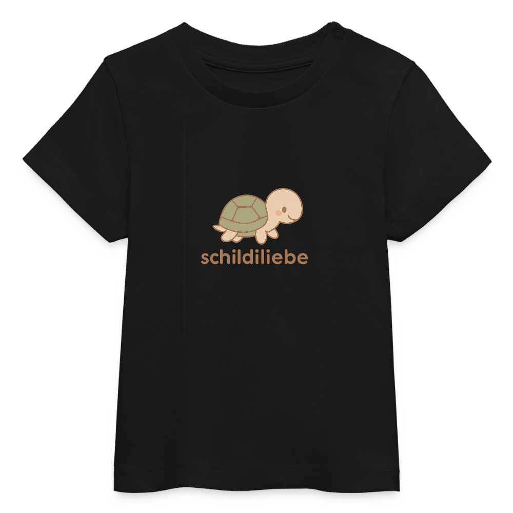 Baby Bio-T-Shirt "Schildkröte" - Schwarz