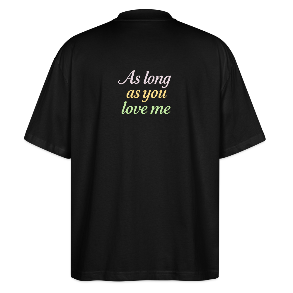 Oversized Shirt "BSB love me" - Schwarz