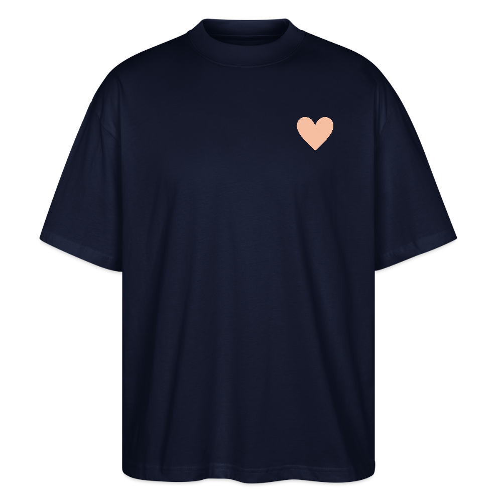 Oversized Shirt "Herz Wannabe Girl" - Navy