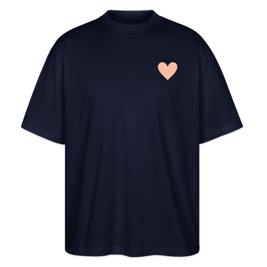 Oversized Shirt "Herz Wannabe Girl" - Navy