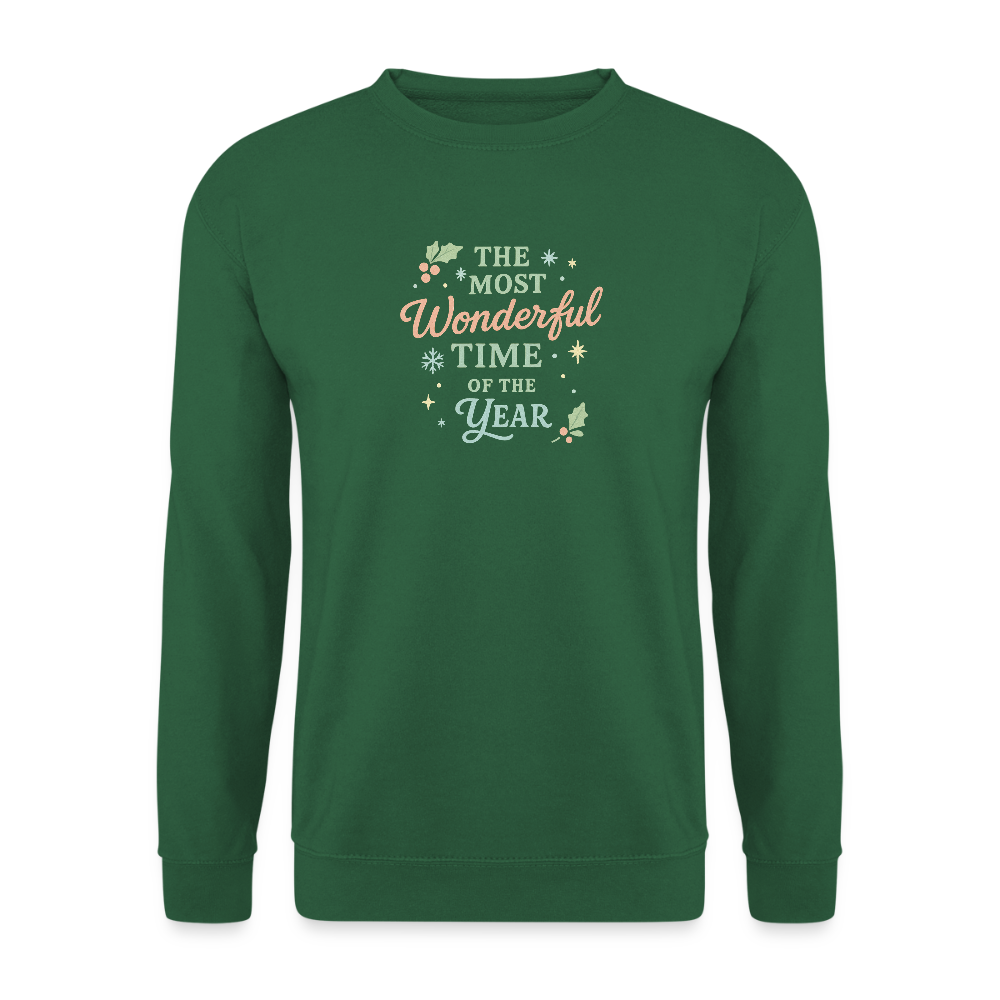 Unisex Pullover "The Most Wonderful Time" - Grün