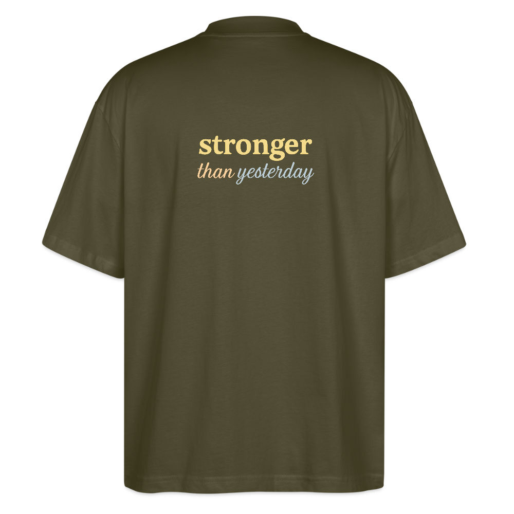 Oversized Shirt "Britney stronger" - Khaki