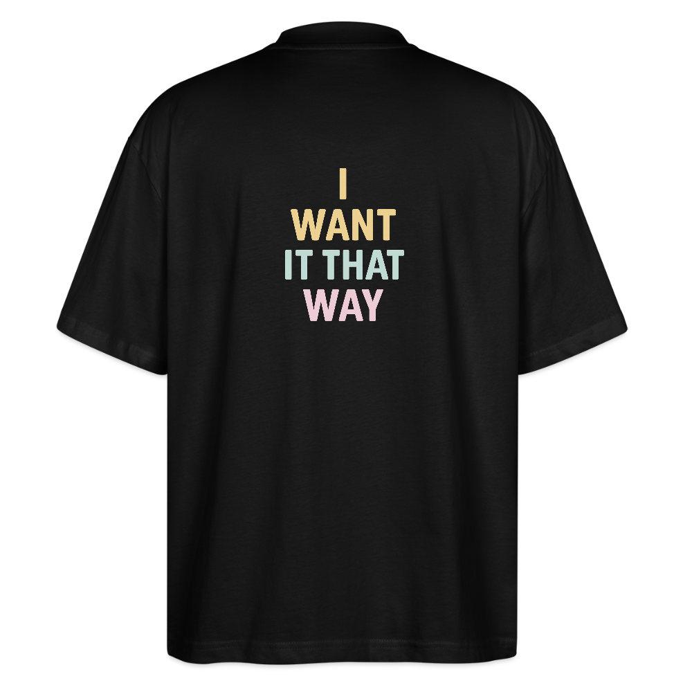 Oversized Shirt "BSB that way" - Schwarz