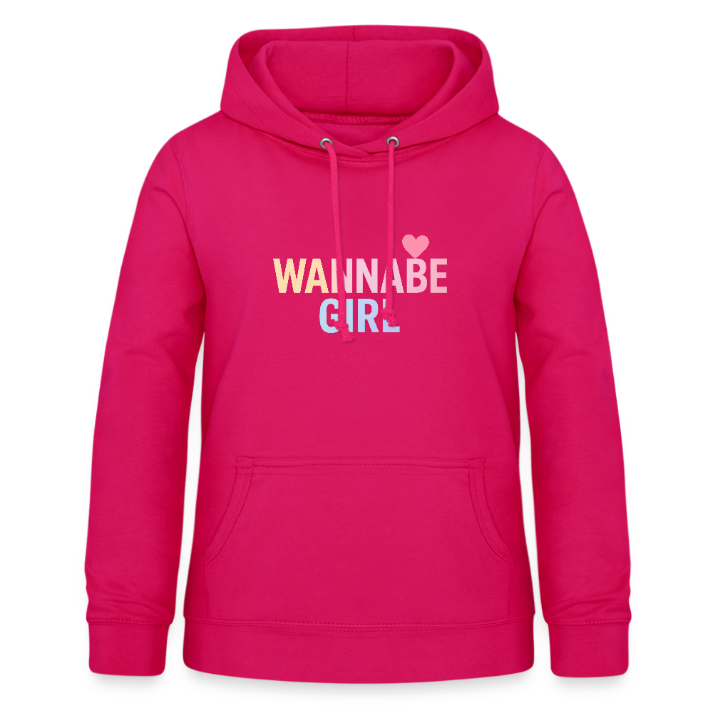 Frauen Hoodie "Wannabe Girl" - dunkles Pink