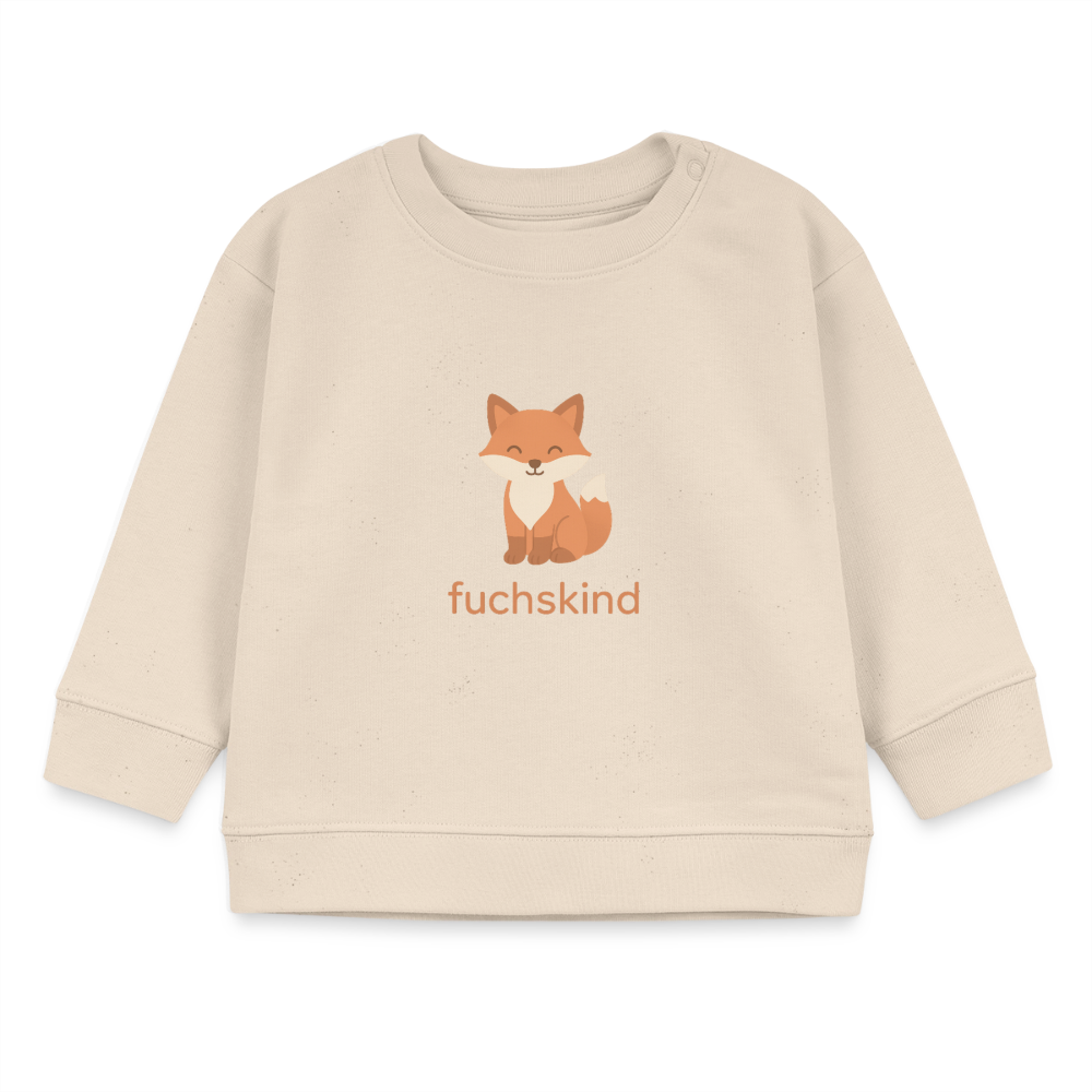 Bio-Sweatshirt "Fuchs" - Weißgrau