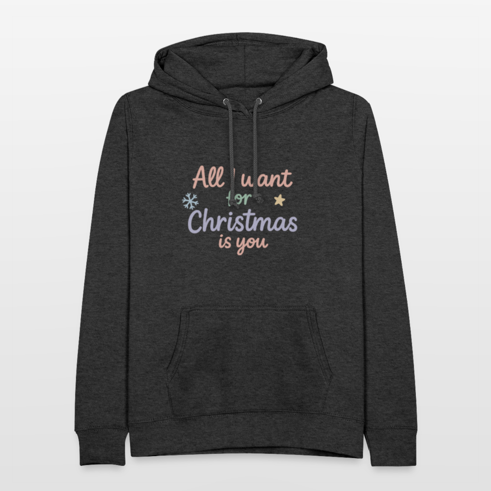 Frauen Hoodie "All I want for Christmas" - Anthrazit